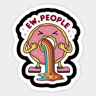 Ew, People, Donut, Groovy Sarcastic Mood Sticker